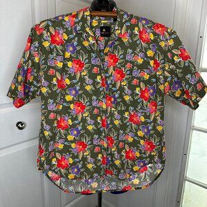 Vintage 90s Liz Sport Floral Button Up Size Small Petite